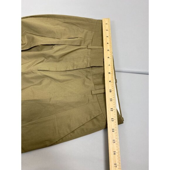 NEW There Was One Pleat Man's Pants Army Green Size 40 Made in Italy Career - Picture 5 of 16